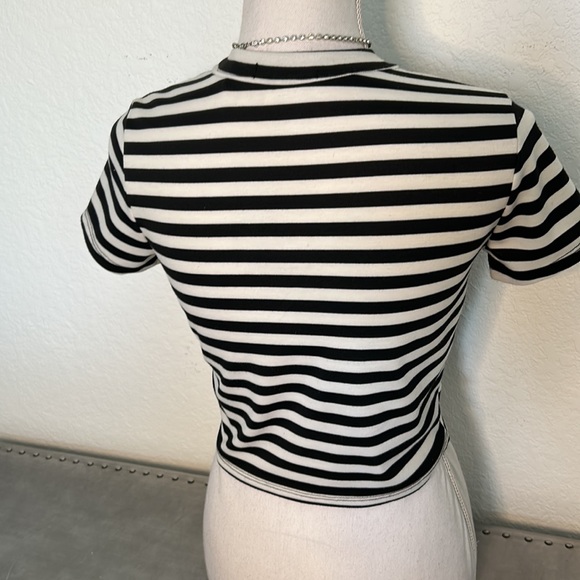 Striped Crop Tee - Picture 3 of 3
